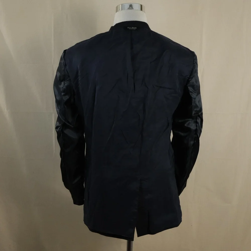 Jos A Bank 38R Traveler Blazer Wool Blend Navy Two Button Lined Vented Formal